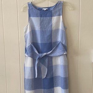 J. Jill Gingham Tie Front or Back Dress